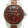 Rosewood and stainless steel watch